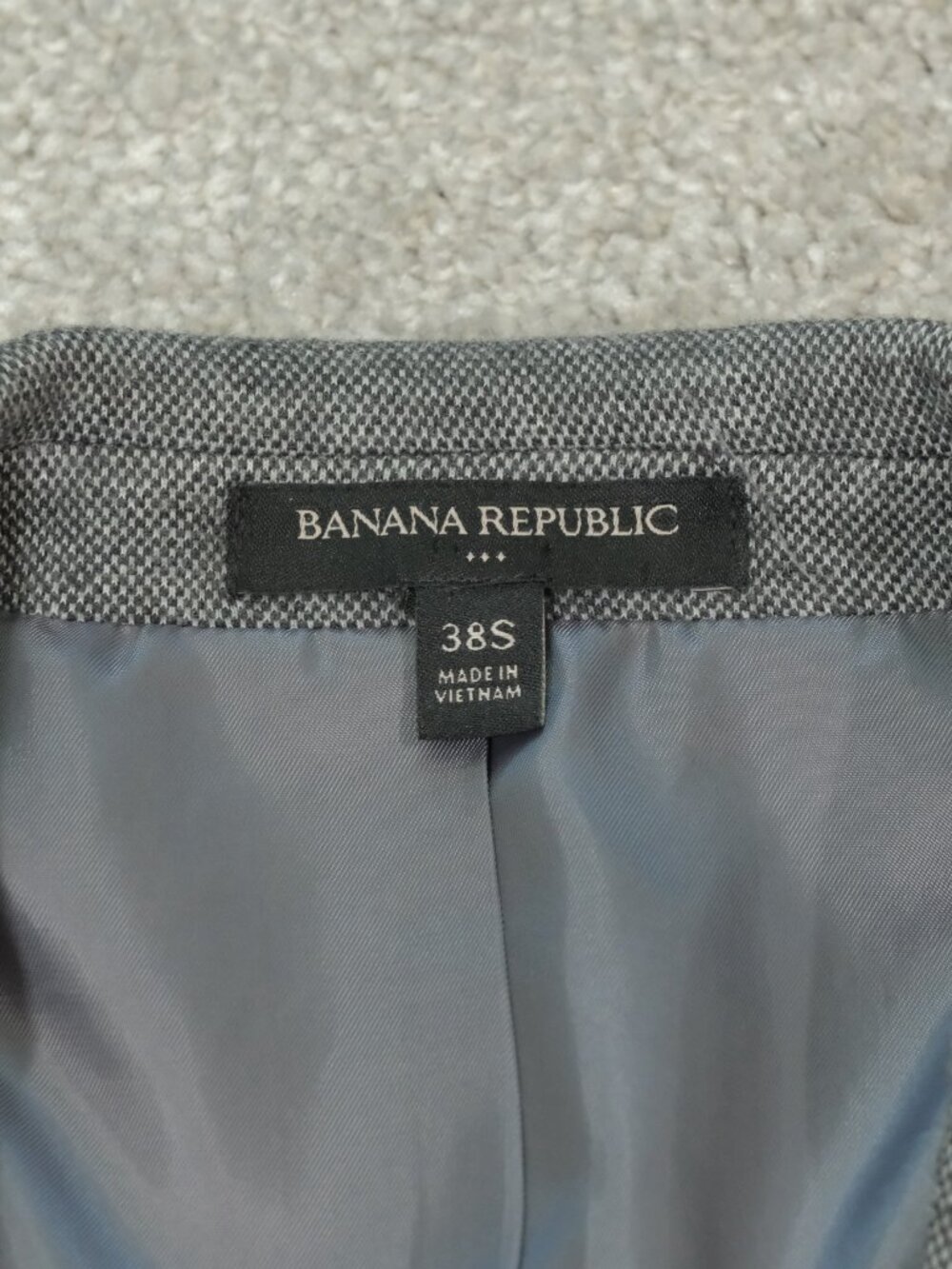 Banana Republic Slim Fit Gray Cotton Blazer - Picture 2 of 16